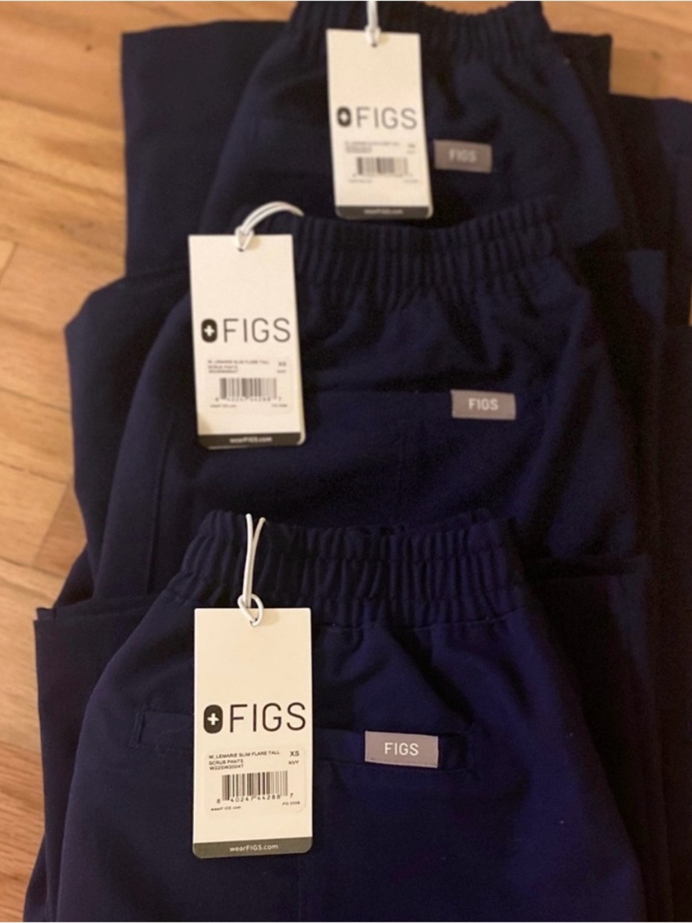 FIGS Navy Scrub Pants -  set of 3